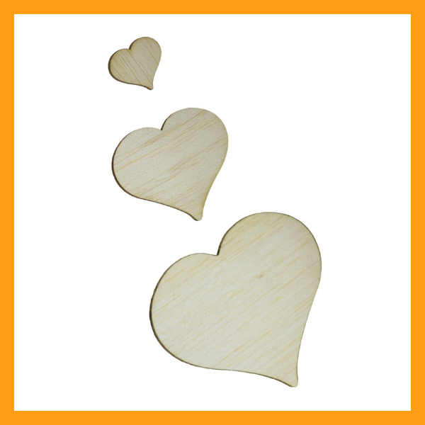 Balsa Wood Hearts