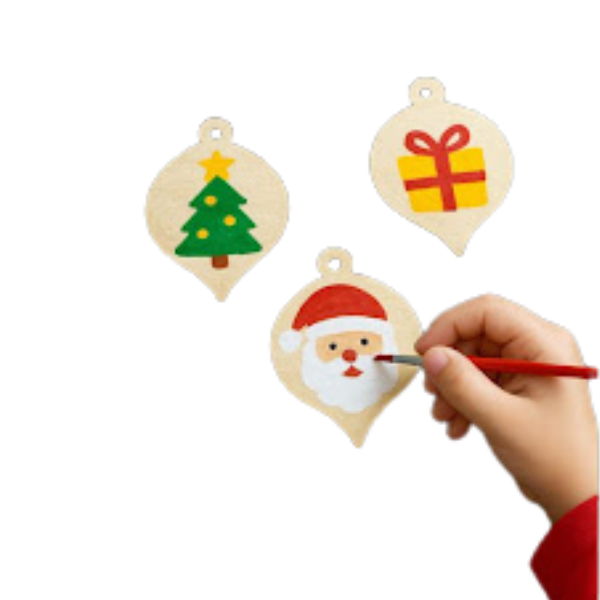 Wooden Christmas Baubles - Pack of 20