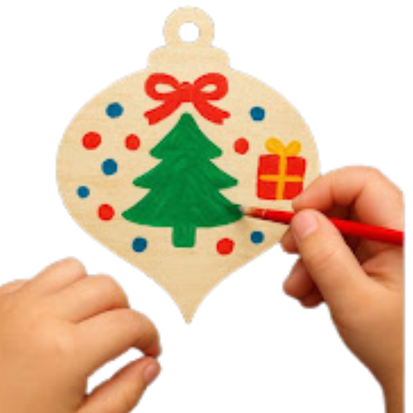 Wooden Christmas Baubles - Pack of 20