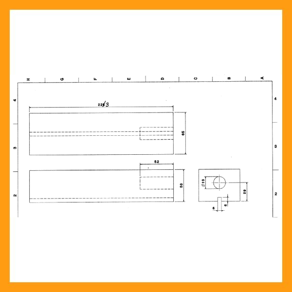 R-Type Balsa Blank 50 x 65 x 223mm